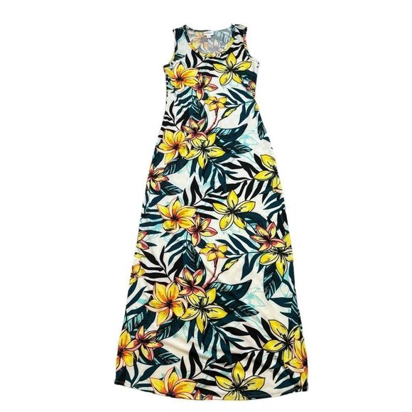 Ladies LulaRoe Dani Dress in Tropical Floral Print Maxi‎ Length Size Small - Picture 3 of 8